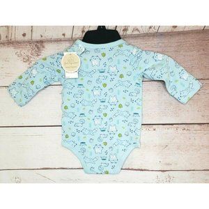 First Impressions Newborn 6-9 Months Long Sleeve Glacier Stream Bodysuit